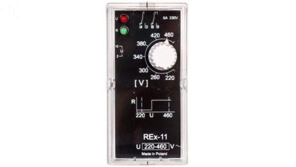 Przekaźnik kontroli napięcia 1-fazowy 2P 5A 220-460V AC REX-11 2605764