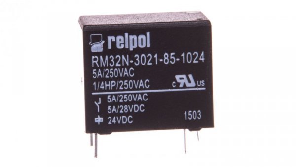 Przekaźniki miniaturowy 1Z 5A 24V DC PCB RM32N-3021-85-1024 2615024