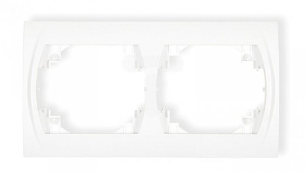 LOGO Ramka pozioma podwójna biały LRH-2