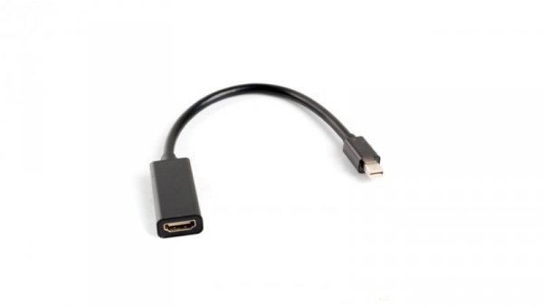 Adapter mini DisplayPort 1.2 - HDMI 0,1m czarny AD-0005-BK