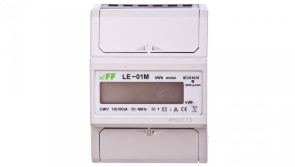 Licznik energii elektrycznej zgodność z MID 1-fazowy 100A 230V RS-485 MODBUS RTU wyświetlacz LCD LE-01M