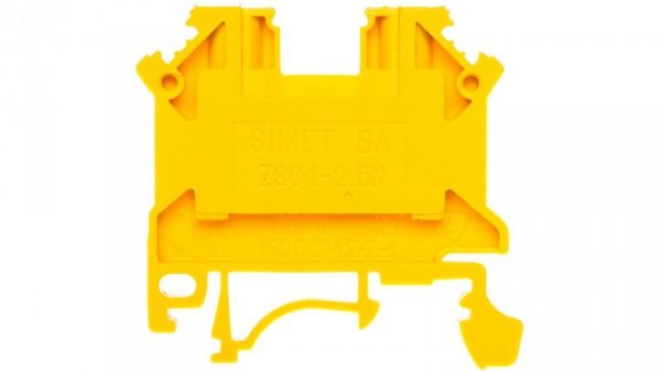 Złączka szynowa 2-przewodowa 2,5mm2 żółta NOWA ZSG 1-2.5Nz 11221314