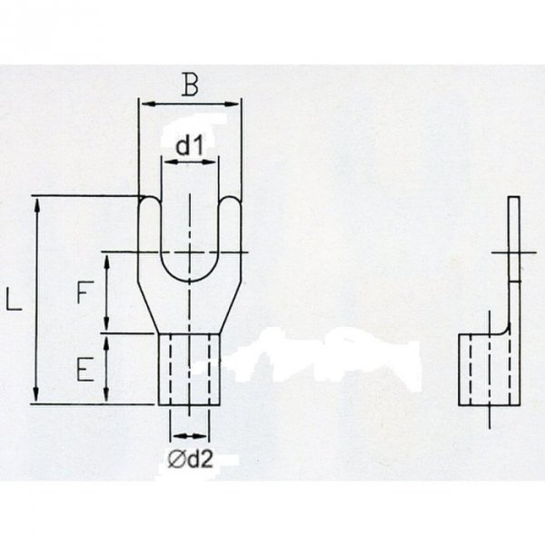 KWN1-3 Końc. widełk. nieizol. 0,5-1,5mm2/M3 100szt