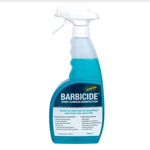 Spray do bezdotykowej dezynfekcji powierzchni, urządzeń i akcesoriów BARBICIDE bezzapachowy 1l