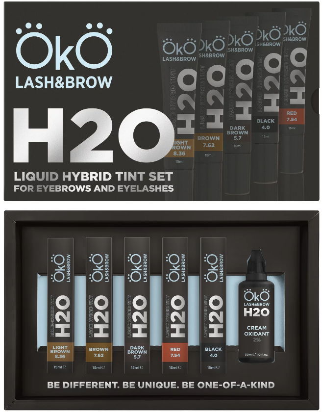 Zestaw farby do brwi i rzęs H20 Liquid Hybrid Tint OKO