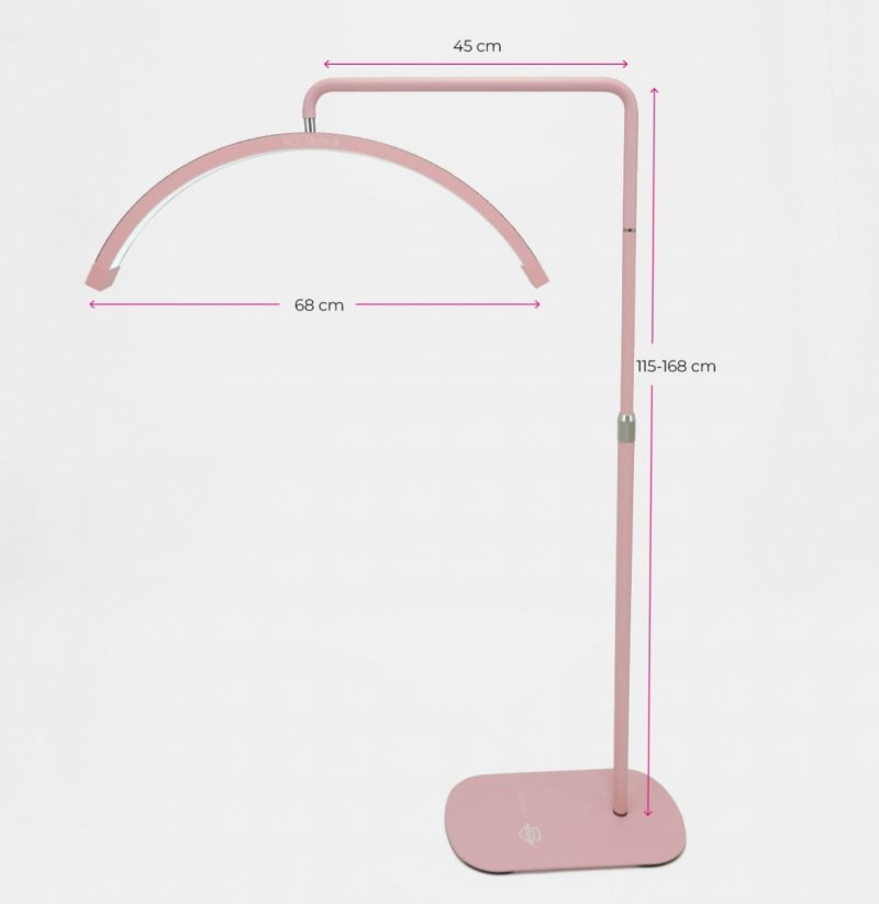 LAMPA KOSMETYCZNA POL MOON II X UNITED LASH ARMY Z CYRKONIAMI RÓŻOWA