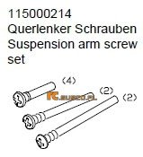Suspension arm screw set - Ansmann Virus