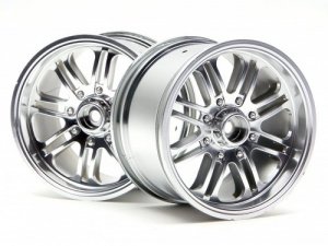 8 SPOKE WHEEL SATIN CHROME (83X56MM/2PCS)