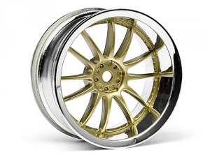WORK XSA 02C WHEEL 26mm CHROME/GOLD (6mm OFFSET