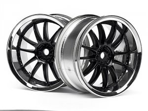 WORK XSA 02C WHEEL 26mm CHROME/BLACK (3mm OFFSET)