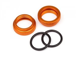 ALUMINUM SHOCK ADJUSTER (ORANGE/2PCS)