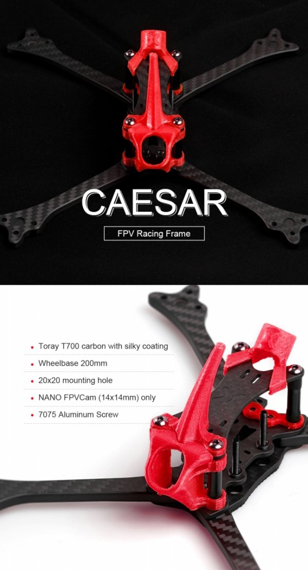 Rama Foxeer 5" CAESAR Racing Frame T700 