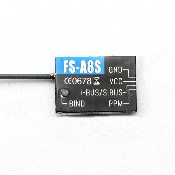 Odbiornik Flysky Micro FS-A8S 2,4G 8-CH - PPM iBUS - do FS-i10 FS-i8 FS-i6 FS-i6s