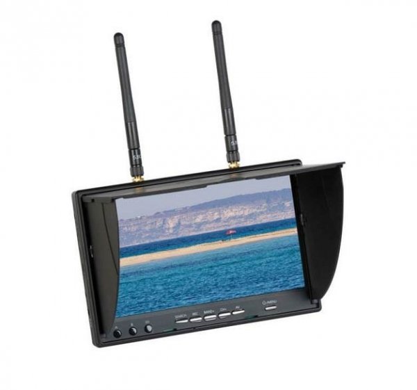 Monitor FPV LCD5802D 5802 (5.8GHz, 32CH, 800x480, 7&quot;, 7.4V/2000mAh) DVR