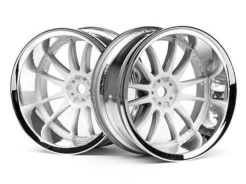 WORK XSA 02C WHEEL 26MM CHROME/WHITE (9MM OFFSET)