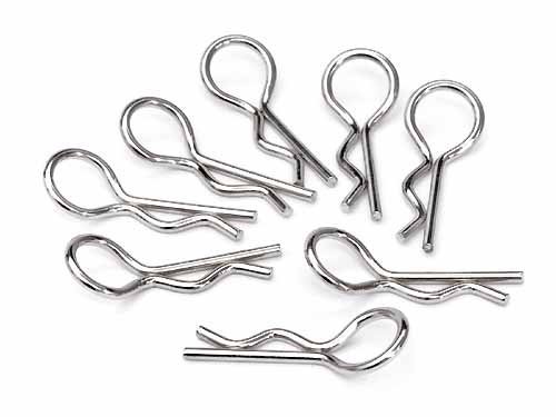 BODY PIN MEDIUM 8PCS SPINKI DO KAROSERII SREBRNE