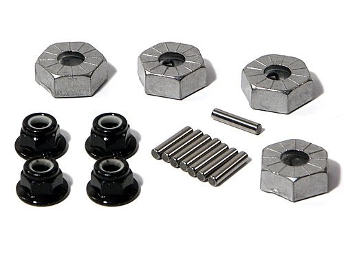 HEX WHEEL HUB 14MM (SILVER/4 PCS)