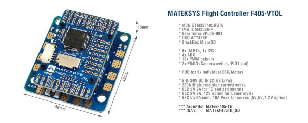 MATEK F405-VTOL Flight Controller