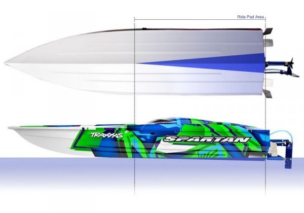 TRAXXAS SPARTAN - model łodzi - wersja zielona