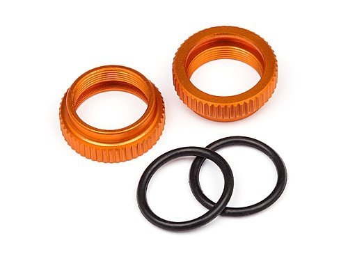 ALUMINUM SHOCK ADJUSTER (ORANGE/2PCS)