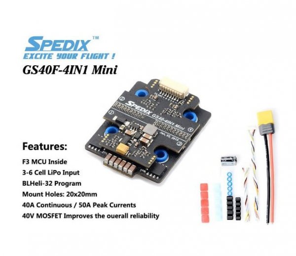 Regulator ESC 4IN1 Spedix GS40F mini 40A BLheli_32 4x40A 