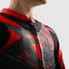 REBELHORN KURTKA SKÓRZANA INFERNO BLACK/FLUO RED
