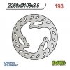 NG193 TARCZA HAMULCOWA DERBI 50/125, GAS GAS 125-450 (260x108x3,5)