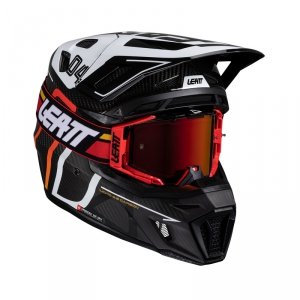 LEATT KASK Z GOGLAMI KIT MOTO 9.5 V25 CARBON/WHITE