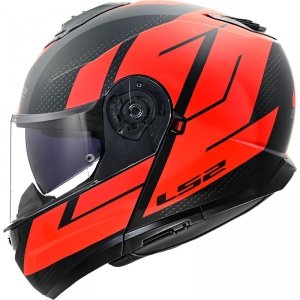 LS2 KASK MODUŁOWY FF908 STROBE II CODE M BLACK RED
