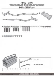 KAPPA KZ1176 STELAŻ KUFRA CENTRALNEGO HONDA CB 500F