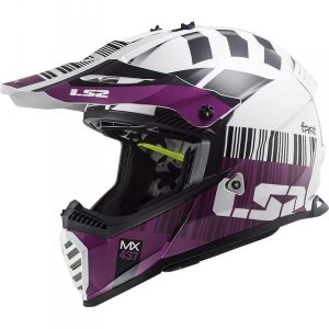 KASK LS2 MX437 FAST EVO XCODE WHITE VIOLET