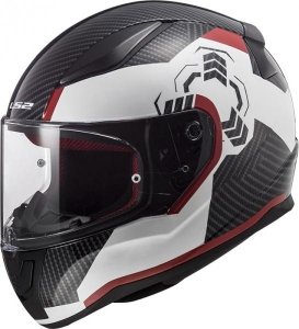 KASK LS2 FF353 RAPID GHOST WHITE BLACK RED