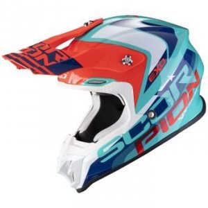 SCORPION KASK OFF-ROAD VX-16 AIR NATION GREEN-BL-R