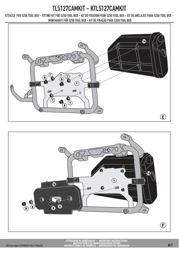 KAPPA KTL5127CAMKIT MOCOWANIE SKRZYNKI KS250 DO STELAŻA KL5127CAM