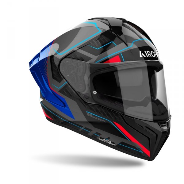 AIROH KASK INTEGRALNY MATRYX ROCKET BLUE/RED GLOSS