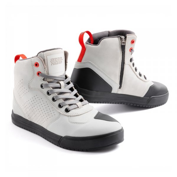 REBELHORN  BUTY MOTO SKÓRZANE SPIKE GREY/BLA SOLE
