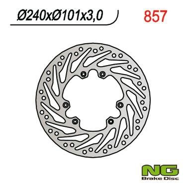 NG857 TARCZA HAMULCOWA HONDA CR 125/250, CRF 250/450 02-14 (240X101X3) TURBINA