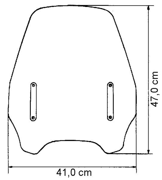 Uniwersalna szyba MRA do motocykli bez owiewek, forma HIGHWAYSHIELD- HI1 (przyciemniana)