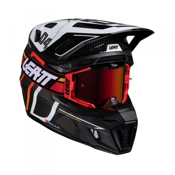 LEATT KASK Z GOGLAMI KIT MOTO 9.5 V25 CARBON/WHITE