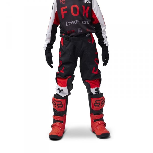 FOX SPODNIE JUNIOR 180 RACE SPEC FLUORESCENT RED