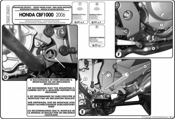Givi TN452 GMOLE Honda CBF1000  (06-09)