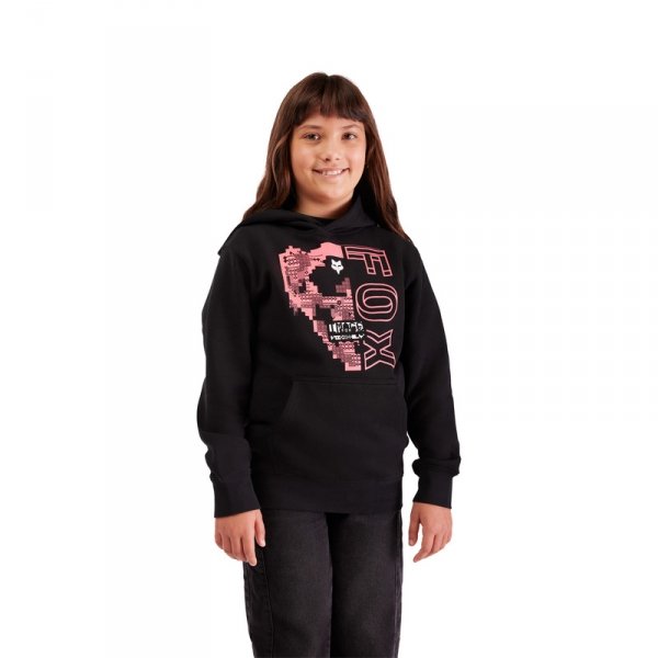 FOX BLUZA Z KAPTUREM JUNIOR IMAGE SKULL FL  BLACK
