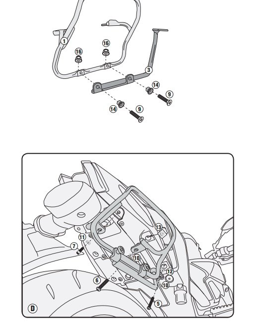 GIVI STELAŻ SAKW BOCZNYCH ST604  YAMAHA MT-09 (17