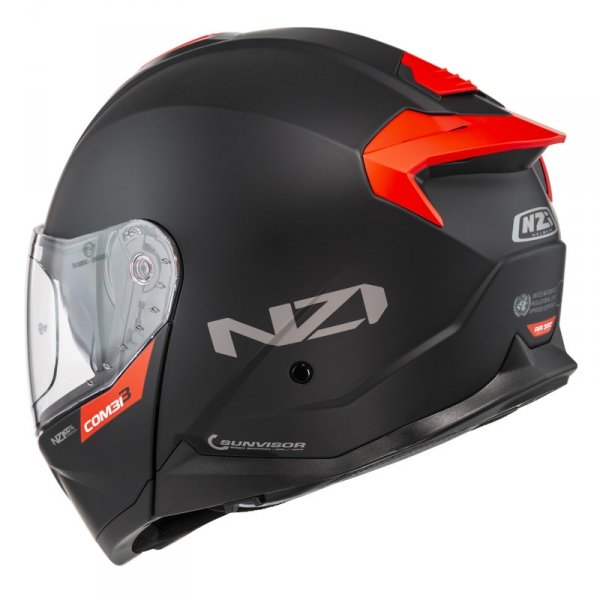 Kask Motocyklowy Nzi Combi 3 Duo Solid Nouveau Matt Black