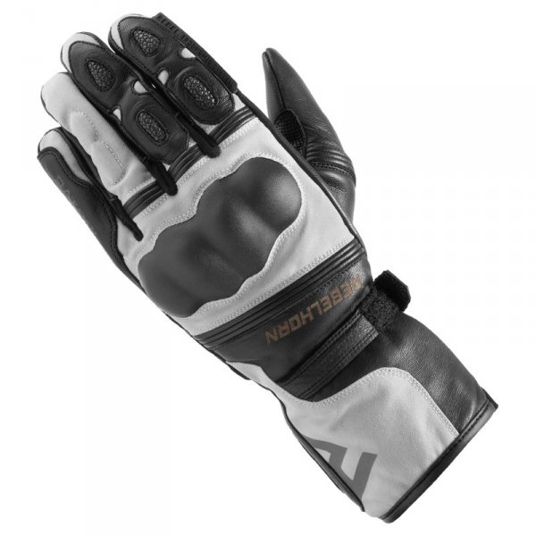 REBELHORN RĘKAWICE SKÓRZ.  PATROL LONG BLACK/GREY