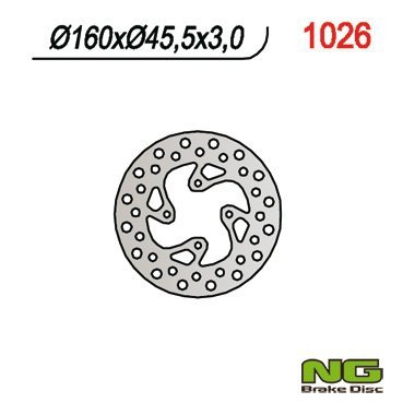 NG1026 TARCZA HAMULCOWA TYŁ KTM 65 SX '98-'20 160M