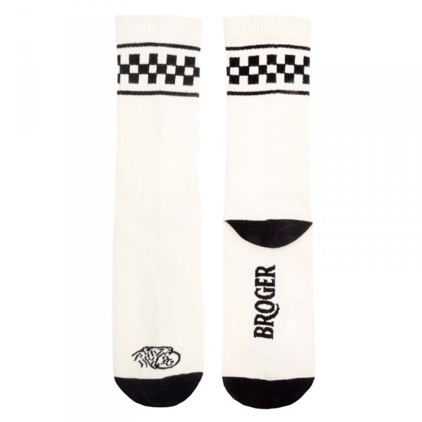 BROGER  SKARPETY CREAM/BLACK