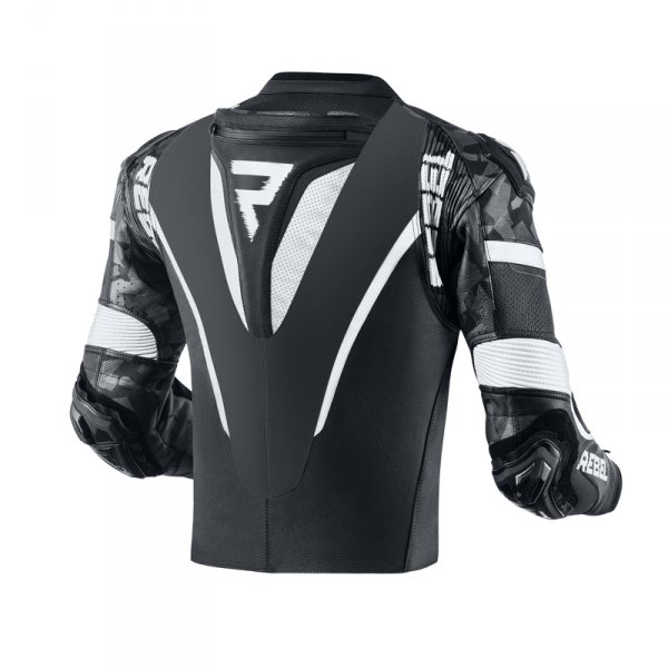 REBELHORN KURTKA MOTOC SKÓRZANA REBEL BLACK/WHITE