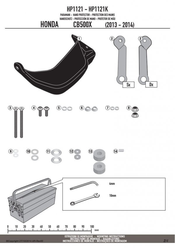 GIVI HP1121 HANDBARY HONDA CB500X (13-14)