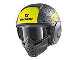 SHARK Kask otwarty DRAK TRIBUTE RM cza/mat/szary/ż